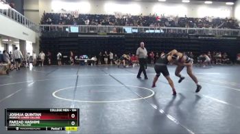 184 lbs Champ. Round 2 - Joshua Quintan, Modesto Junior College vs Farzad Hashimi, Cerritos College