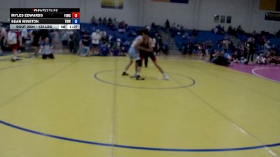 120 lbs Champ. Rd Of 16 - Myles Edwards, Fighting Squirrels Wrestling Club vs Sean Winston, Team Idaho Wrestling Club