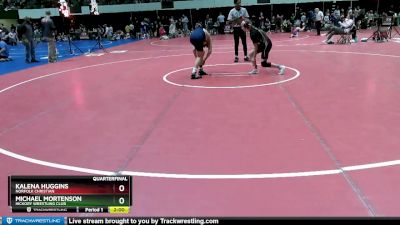 125 lbs Quarterfinal - Kalena Huggins, Norfolk Christian vs Michael Mortenson, Hickory Wrestling Club