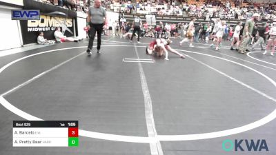 92-96 lbs Quarterfinal - Asher Barcelo, Elgin Wrestling vs Avriella Pretty Bear, Harrah Little League Wrestling