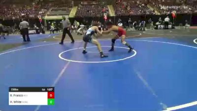 138 lbs Round Of 16 - Ryan Franco, Red Wave Wrestling vs Hunter White, Moses Lake High School
