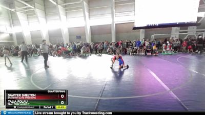 65 lbs Quarterfinal - Talia Folau, Team Pride Academy vs Sawyer Shelton, Evanston Elite Wrestling