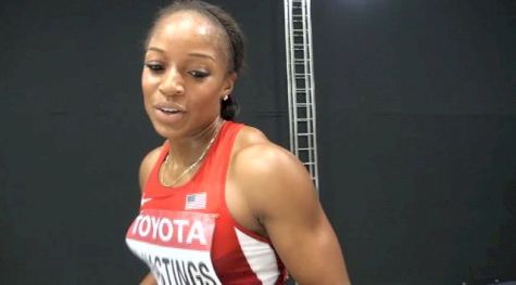 Natasha Hastings sub-50 in 400 semis at Moscow World Champs 2013