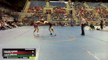 189 lbs Quarterfinal - Lucas Siebuhr, 1-Velva vs Callen Garber, Carrington