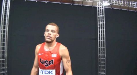 De'Sean Turner after steeple prelim at Moscow World Champs 2013