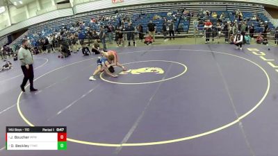 14U Boys - 110 lbs Cons. Round 5 - Dawson Beckley, Team Tulsa Wrestling Club vs Jaxson Boucher, Michigan Premier WC