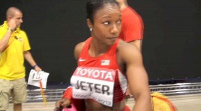Carmelita Jeter bronze after battling injuries at Moscow World Champs 2013
