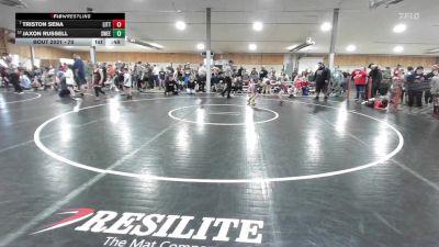 70 lbs Round Of 16 - Triston Sena, Little Genesee vs Jaxon Russell, Sweet Valley