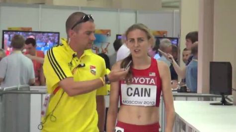 Mary Cain after her most aggressive pro race ever at Moscow World Champs 2013