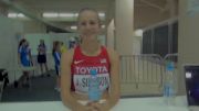 Did Jenny Simpson smile before the line in 1500 semis?