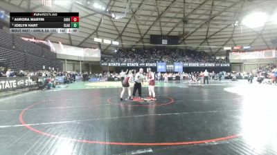 Girls 2A 125 lbs Cons. Round 4 - Joelyn Hart, Clarkston (Girls) vs Aurora Martin, W. F. West (Girls)