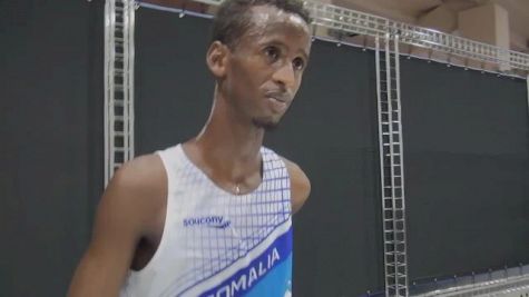 Omar Abdi after 1500 prelim and back to UMass Lowell after Moscow World Champs 2013
