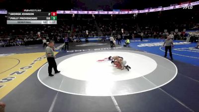 I-145 lbs Semifinal - George Johnson, Iona Prep vs Philly Provenzano, Fairport