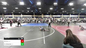 58 lbs Round Of 16 - Maizie Le, Rancho Bernardo WC vs Adelyn Edwards, Vail Wr Acd