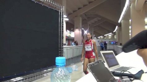 Allyson Felix after opening round and favorite races at Moscow World Champs 2013