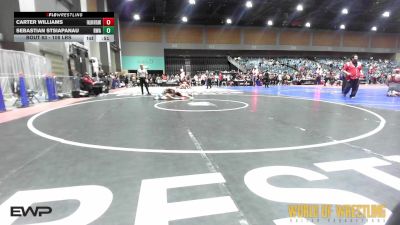 108 lbs Consi Of 32 #2 - Carter Williams, Fallon Outlaws Wrestling Club vs Sebastian Stsiapanau, Roundtree Wrestling Academy