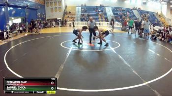 106 lbs Round 5 (8 Team) - Benjamin Diaz, Longwood WC vs Samuel Chica, SOWA / HWC BLUE