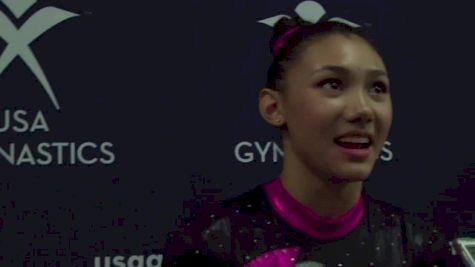 Kyla Ross is in second place all-around after night one of the P&G Championships