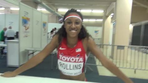 Brianna Rollins no knee problems with forehead flare at Moscow World Champs 2013