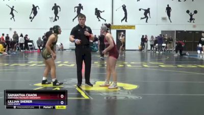 130 lbs Cons. Round 4 - Lillian Sherer, Lock Haven vs Samantha Chaon, Northern Michigan University