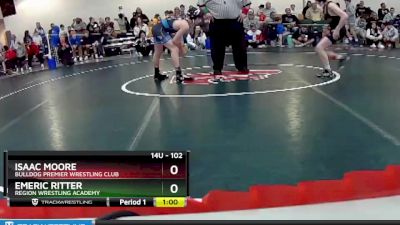 102 lbs Champ. Round 1 - Isaac Moore, Bulldog Premier Wrestling Club vs Emeric Ritter, Region Wrestling Academy