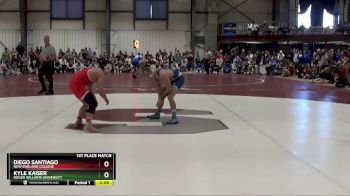 133 lbs 1st Place Match - Kyle Kaiser, Roger Williams University vs Diego Santiago, New England College