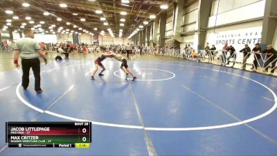 96 lbs Rd# 10- 4:00pm Saturday Final Pool - Max Critzer, Ranger Wrestling Club vs Jacob Littlepage, Mile High