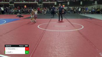 61 lbs Semifinal - Aria Giacoletto, Mine Yard Dogs Wrestling Club vs Linussa Croff, Cut Bank