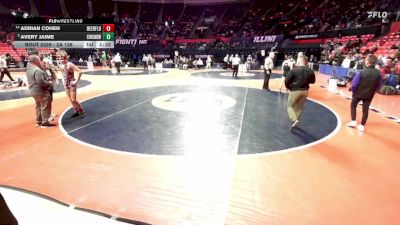 2A 126 lbs Champ. Round 1 - Avery Jaime, Bethalto (Civic Memorial) vs Adrian Cohen, Deerfield (H.S.)