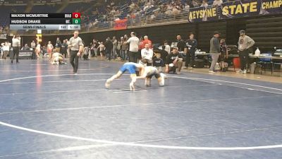 105 lbs Semifinal - Maxon McMurtrie, Bradford vs Hudson Drake, Mt. Lebanon
