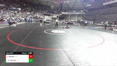 2A 106 lbs Cons. Round 1 - Kalob Riccelli, East Valley (Spokane) vs Liam McKee, Hockinson