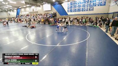 125 lbs Champ. Round 1 - Bradley Patino, Grantsville Wrestling Club vs Mitch Myers, Fremont Wrestling Club