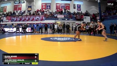 145 lbs Semifinal - Jazlinn Diaz-Avalos, Franklin Community vs Olivia Bohde, New Haven