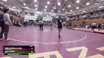 132 lbs Cons. Round 4 - Carlo Bonilla-Lara, Mission Bay vs John Krage, Helix