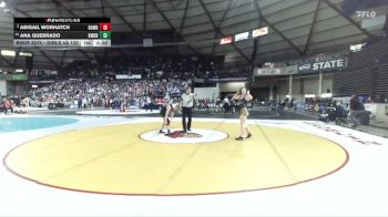 Girls 4A 125 lbs Champ. Round 2 - Ana Quebrado, Kentwood (Girls) vs Abigail Worhatch, Sumner (Girls)
