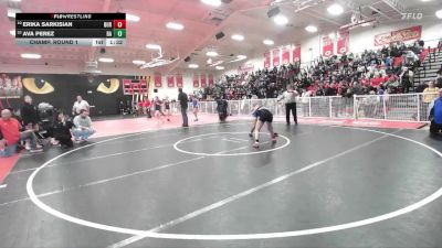 100 lbs Champ. Round 1 - Ava Perez, Bishop Amat vs Erika Sarkisian, Burbank