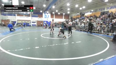 132 lbs Champ. Round 1 - Hunter McCuistion, Rim Of The World vs Ledger Fuller, Calabasas