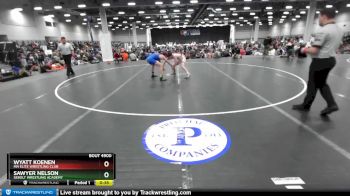 120 lbs Cons. Round 4 - Sawyer Nelson, Sebolt Wrestling Academy vs Wyatt Koenen, MN Elite Wrestling Club