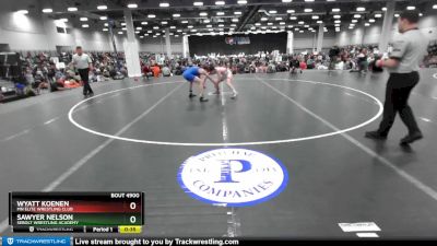 120 lbs Cons. Round 4 - Sawyer Nelson, Sebolt Wrestling Academy vs Wyatt Koenen, MN Elite Wrestling Club