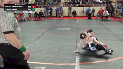 75_B lbs Quarterfinal - Blake Bernatowicz, Harborcreek vs Trace James, Pocono Mtn West
