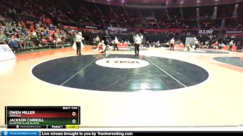 1A 138 lbs Quarterfinal - Owen Miller, Vandalia vs Jackson Carroll, Glasford (Illini Bluffs)