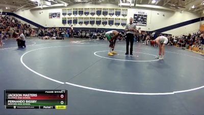 120 lbs Champ. Round 2 - Jackson Masters, Alliance High School vs Fernando Bigsby, Bedford High School