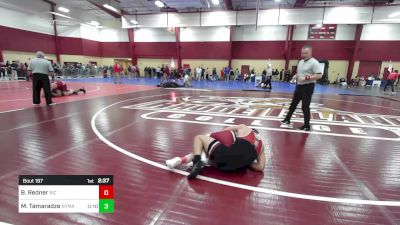 133 lbs Consolation - Brett Redner, Rhode Island College vs Musa Tamaradze, New York Military