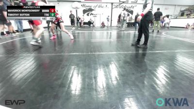 132 lbs Consolation - Maverick Montgomery, Skiatook Youth Wrestling vs Timothy Sutton, Team Tulsa Wrestling Club