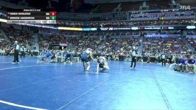 2A-190 lbs Champ. Round 1 - Bridge Anderson, Burlington Notre Dame vs Drew Wheater, East Marshall/GMG