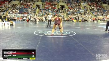 136 lbs Cons. Round 3 - Haleigh Carr, Minot vs Grace Lemar, Central Cass