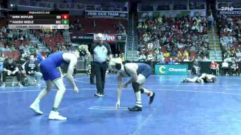 2A-157 lbs Champ. Round 2 - Dirk Boyles, Burlington Notre Dame vs Kaden Wiele, West Liberty