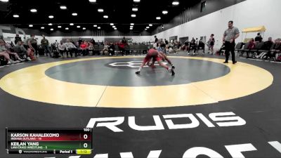 100 lbs Round 1 (8 Team) - Keilan Yang, LAW/Crass Wrestling vs Karson Kahalekomo, Indiana Outlaws