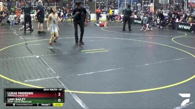 67 lbs Cons. Round 2 - Liam Bailey, Evart Youth Wrestling vs Lukas Findeisen, Ferndale Eagles WC