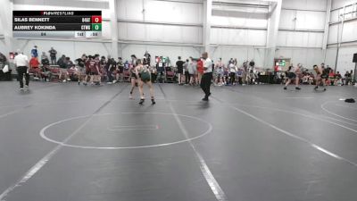 84 lbs Round 3 (8 Team) - Aubrey Kokinda, CTWHALE Green vs Silas Bennett, 84 Athletes